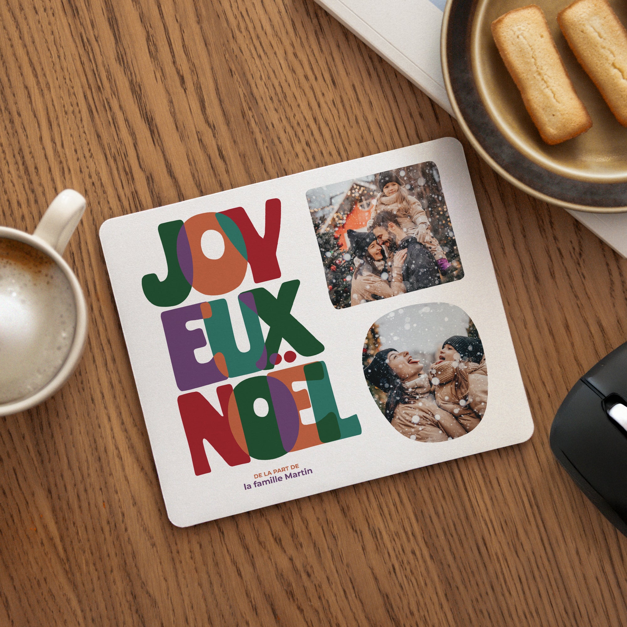 Tapis de souris Objets Rectangle Le joyeux noël photo N° 1