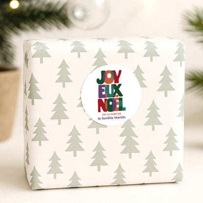 Sticker Fin d'année Rond Le joyeux noël photo N° 1