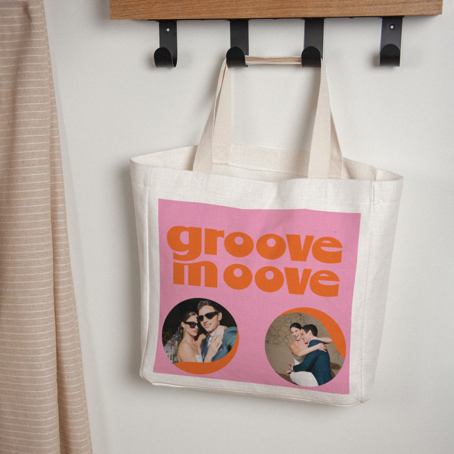 Tote bag Objets Anse en toile Groove moove photo