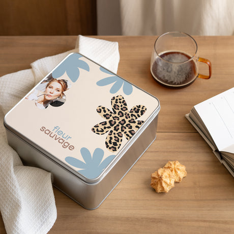 Boite métallique Objets Carrée Fleur sauvage