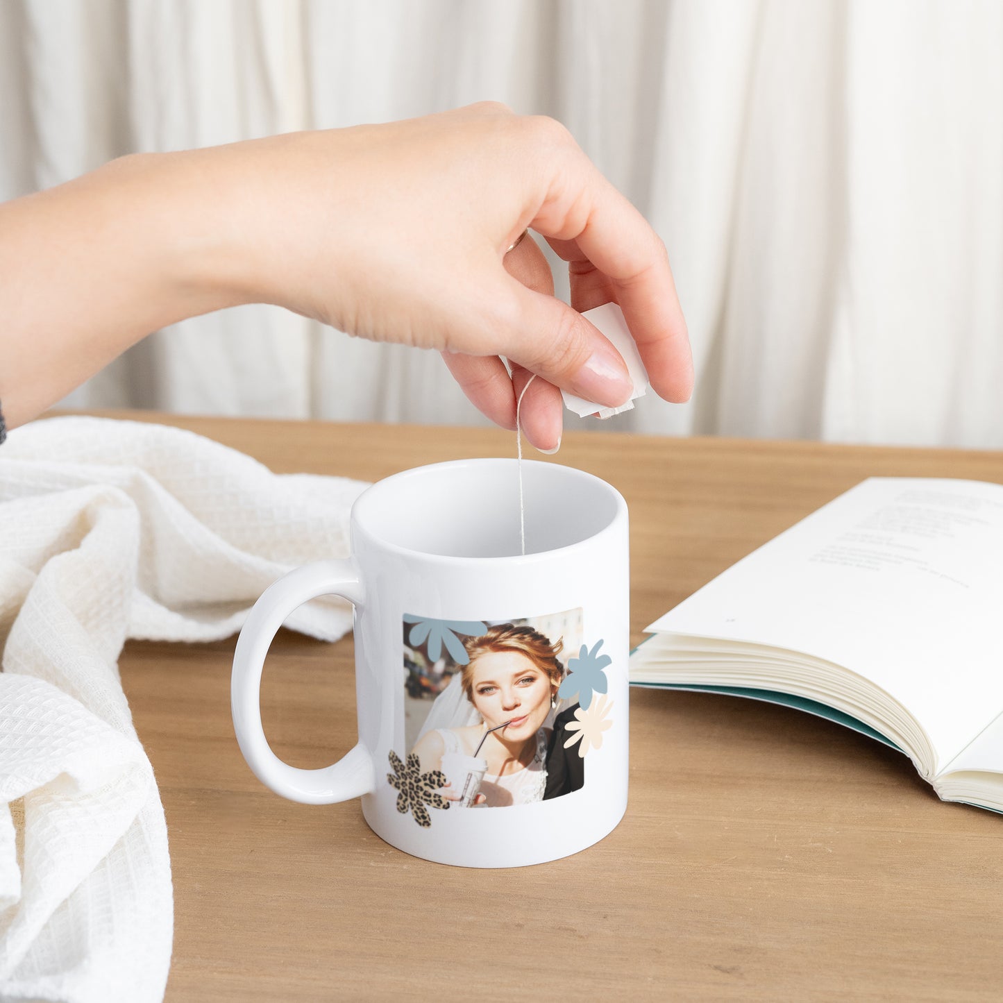 Mug Objets Blanc Fleur sauvage photo N° 3