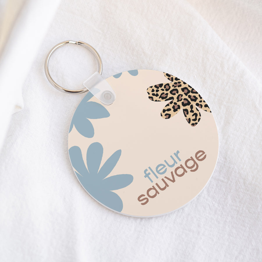 Porte-clés Objets Rond Fleur sauvage photo