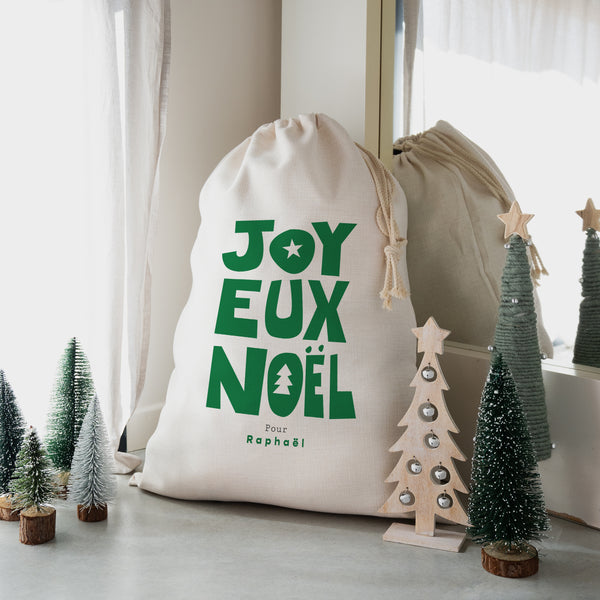 Sac de rangement Grand format Joyeux Noël Vert photo