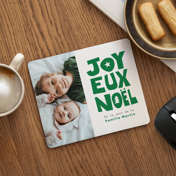 Tapis de souris Objets Rectangle Joyeux Noël Vert photo