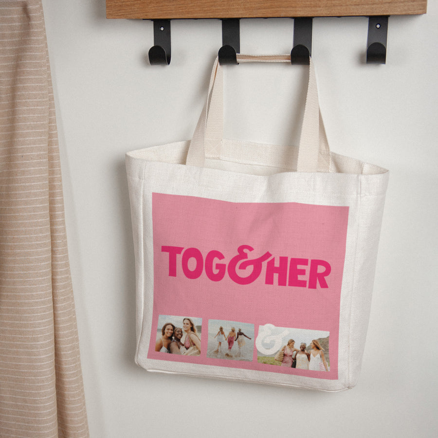 Tote bag Objets Anse en toile Together colors photo