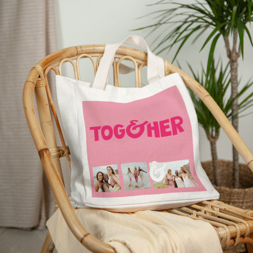 Tote bag Objets Anse en toile Together colors photo N° 2