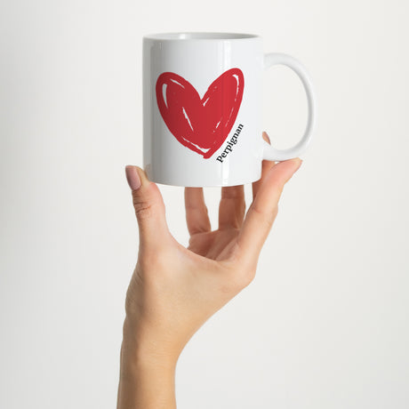 Mug Objets Blanc Ville de cœur