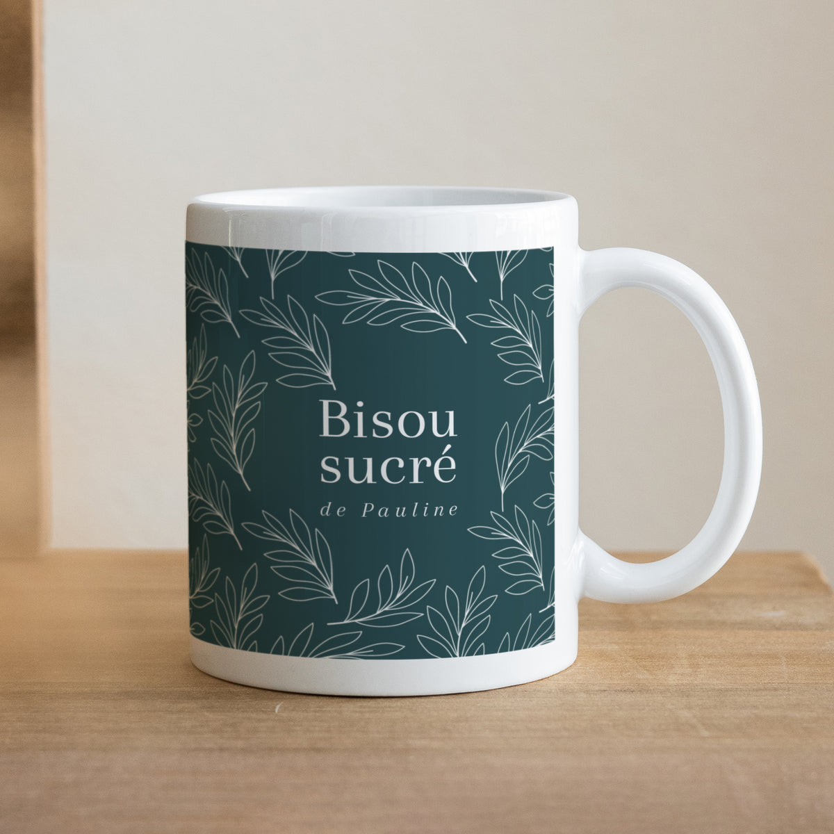 Mug Objets Blanc Bisou sucré photo