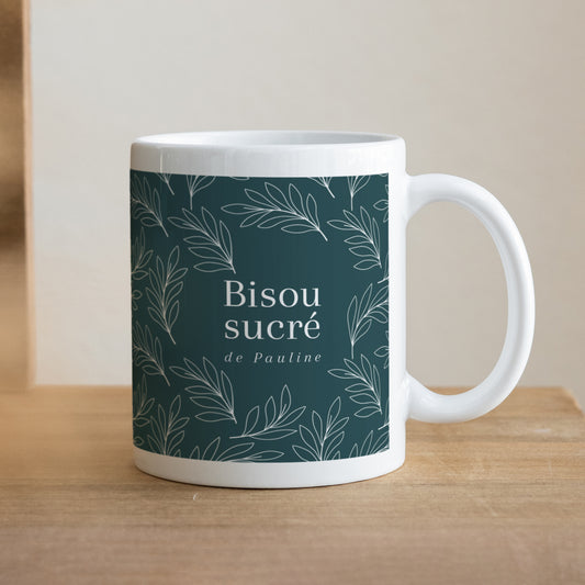 Mug Objets Blanc Bisou sucré photo