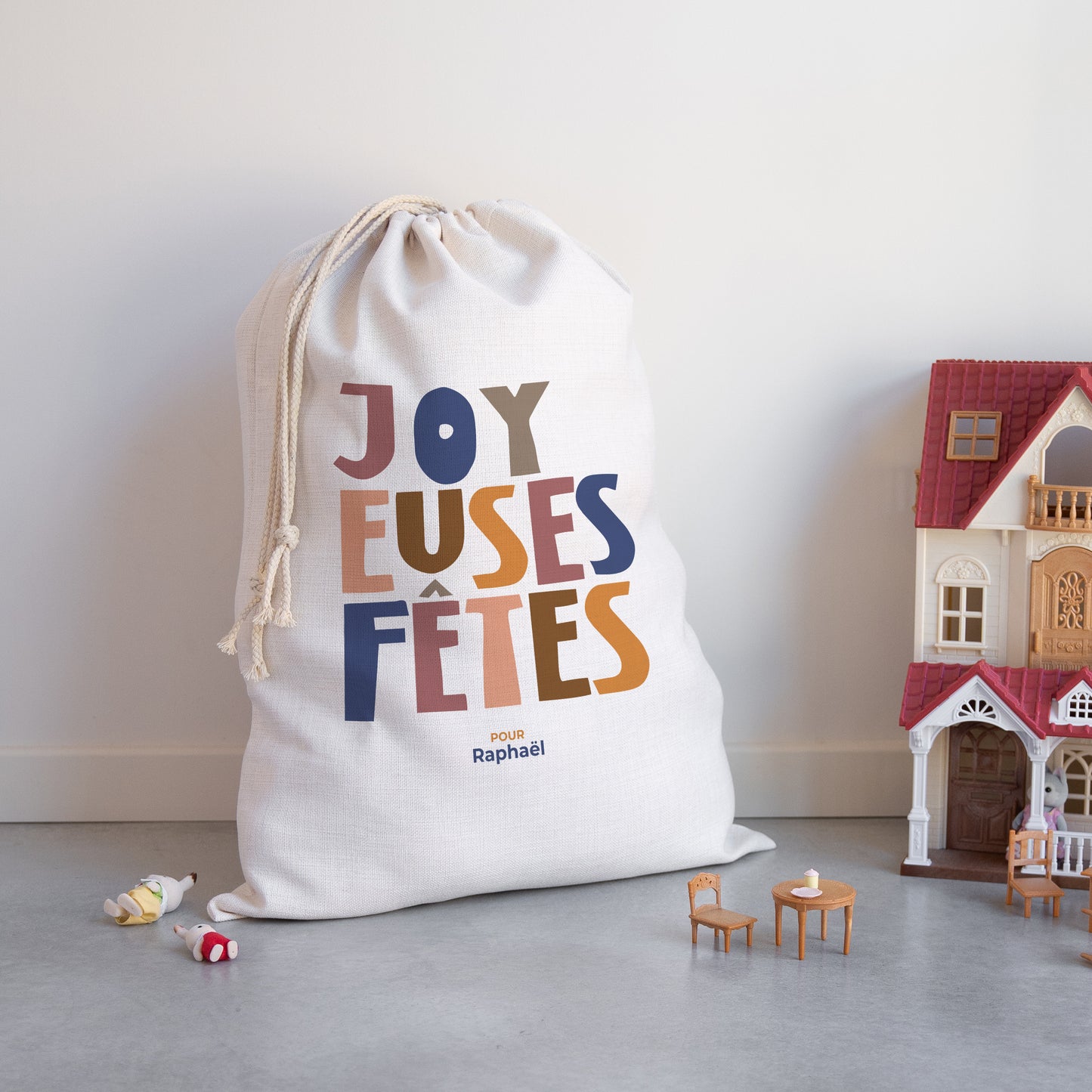 Hotte du père Noël Objets Grand format Joyeuses fêtes 6 couleurs photo N° 2