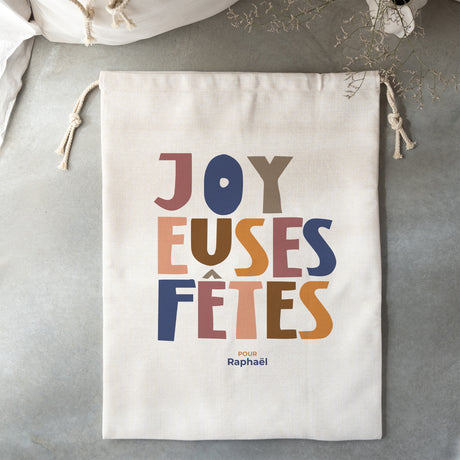Sac de rangement Grand format Joyeuses fêtes 6 couleurs