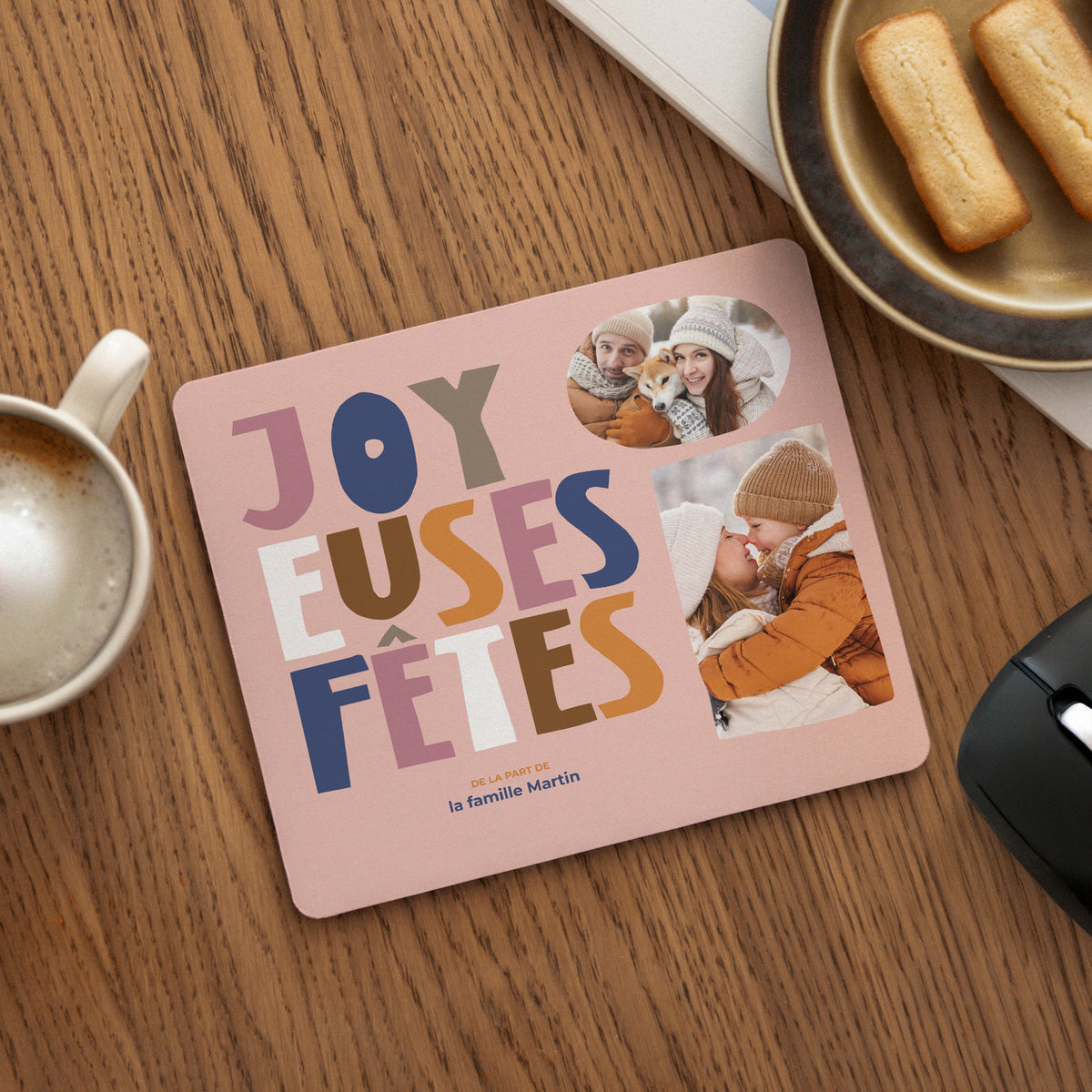 Tapis de souris Objets Rectangle Joyeuses fêtes 6 couleurs photo N° 1