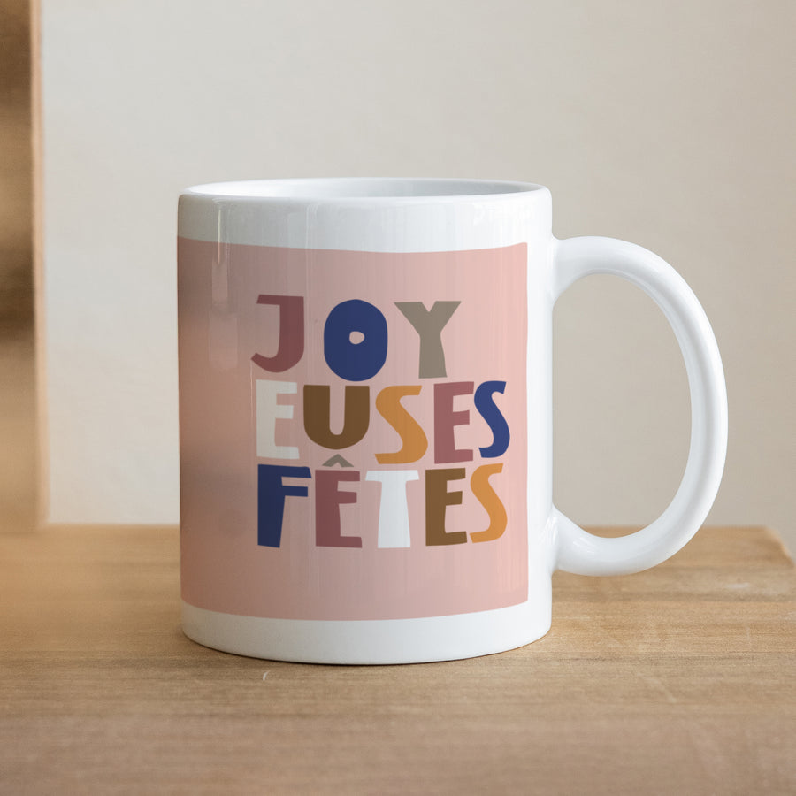 Mug Objets Blanc Joyeuses fêtes 6 couleurs photo