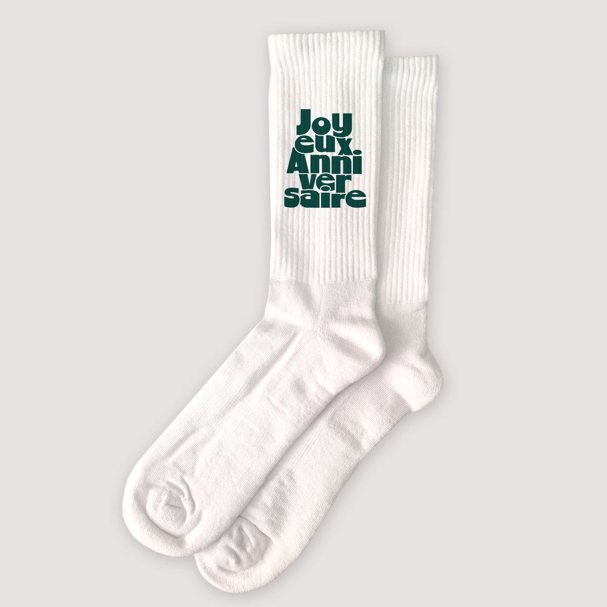 Chaussettes homme Blanches Anniversaire groovy photo N° 1
