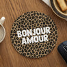 Tapis de souris Rond Bonjour amour léopard photo N° 1