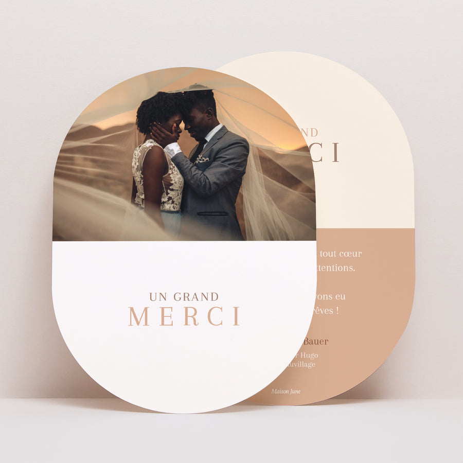 Remerciements Mariage Ovale Savannah photo
