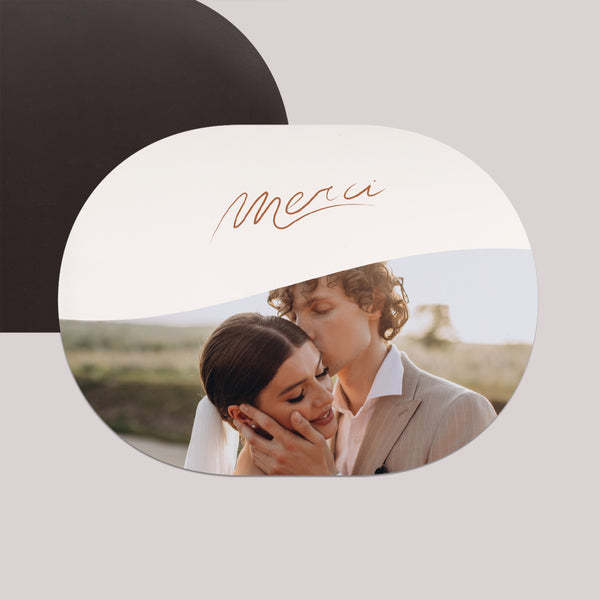 Remerciements Mariage Lot de 8, magnétique, ovale paysage Calgary photo