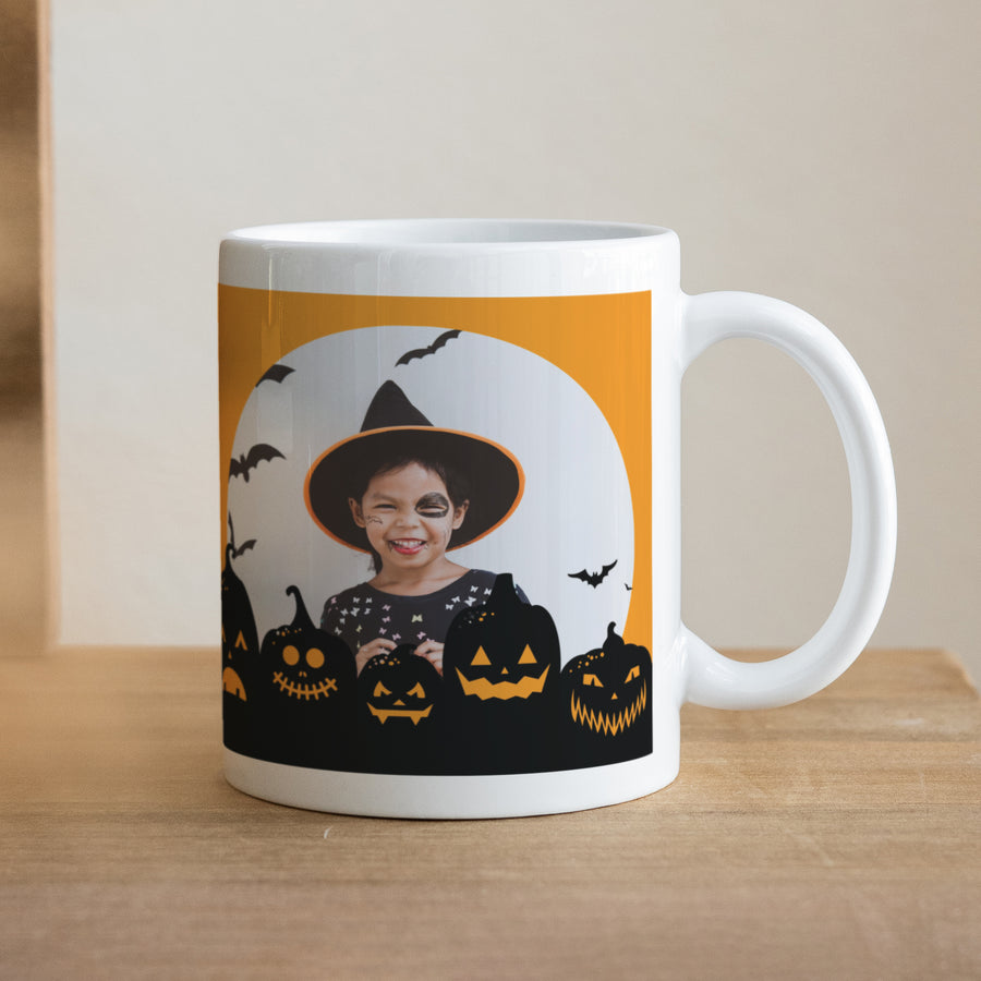 Mug Objets Blanc Citrouilles maléfiques photo