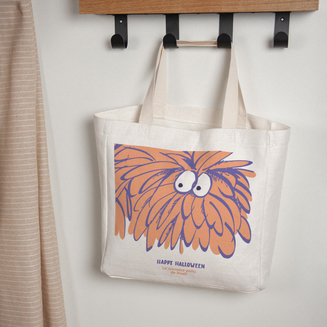 Tote bag Objets Anse en toile Monstre poilu photo N° 1