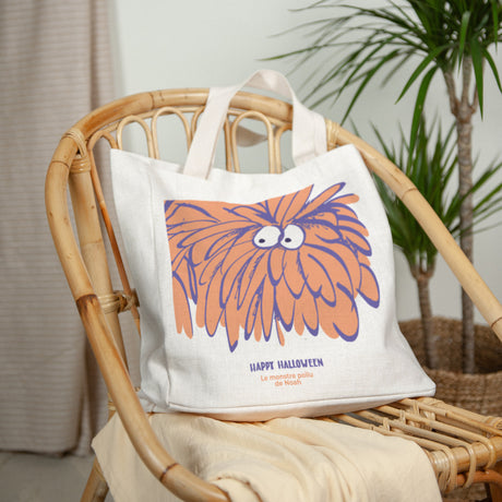 Tote bag Objets Anse en toile Monstre poilu