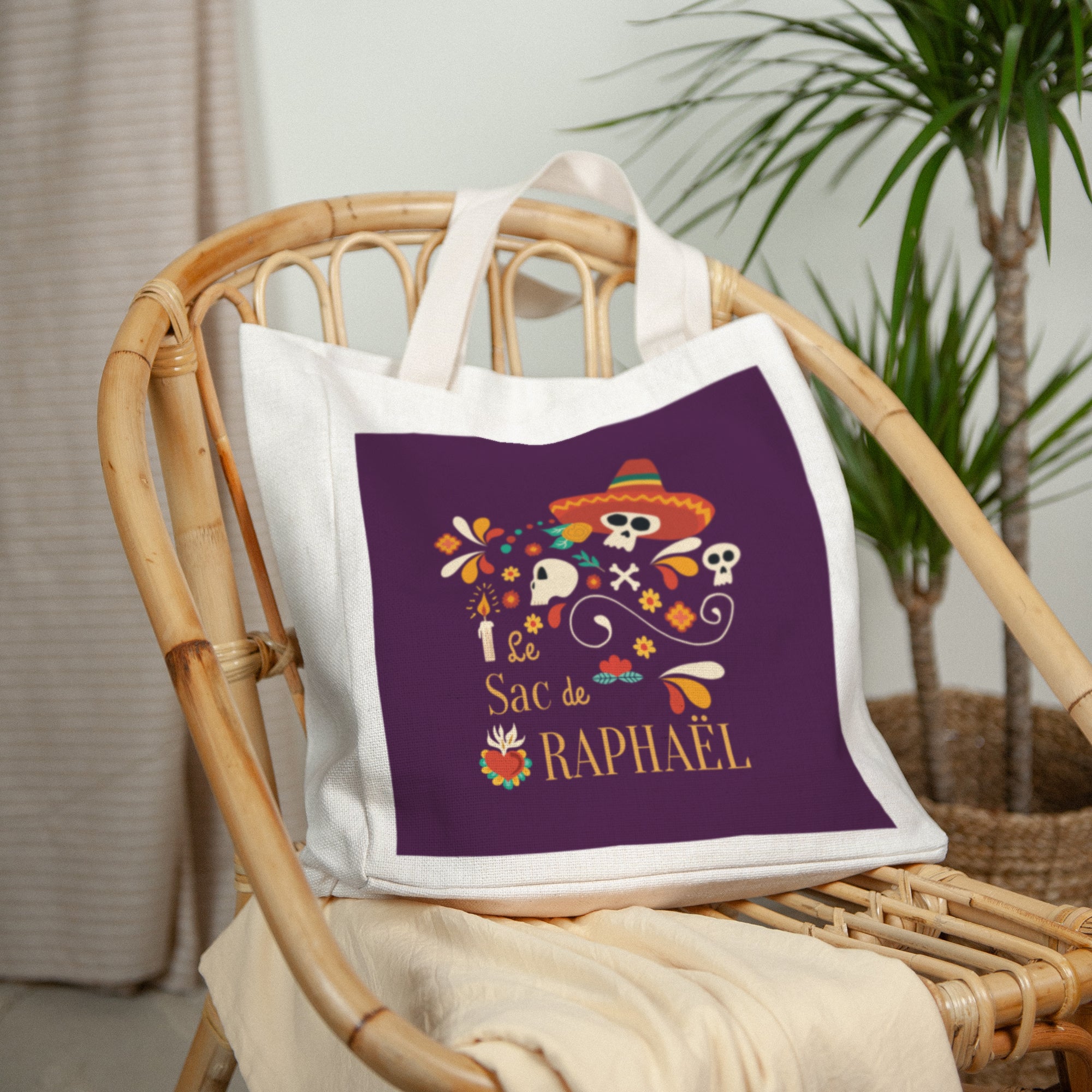 Tote bag Objets Anse en toile Dia de la muerte photo N° 2