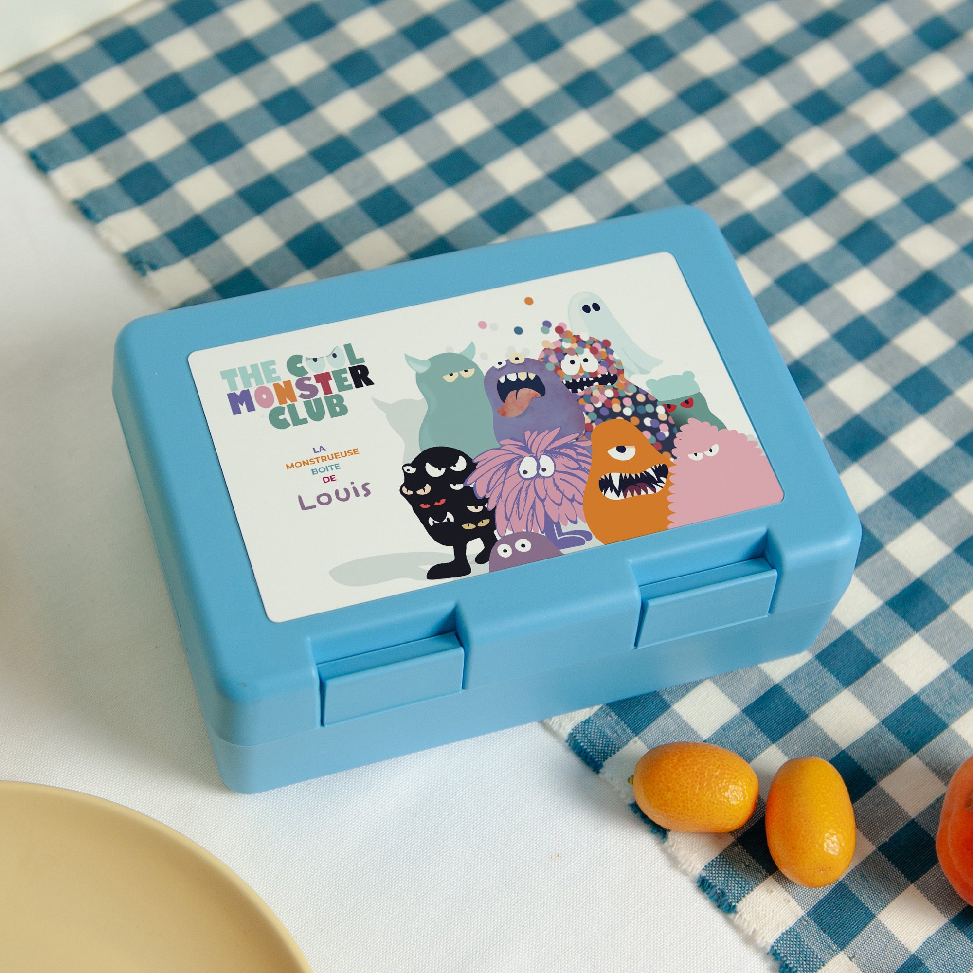 Boite goûter Bleue The cool monster club photo N° 1
