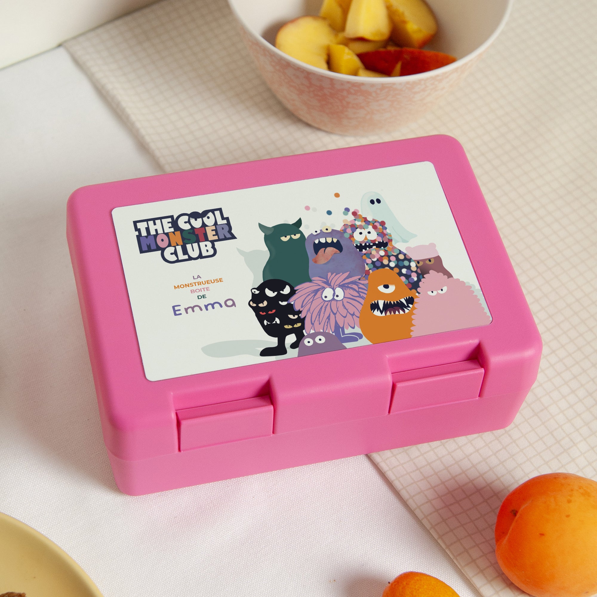 Boite goûter Rose The cool monster club photo N° 1