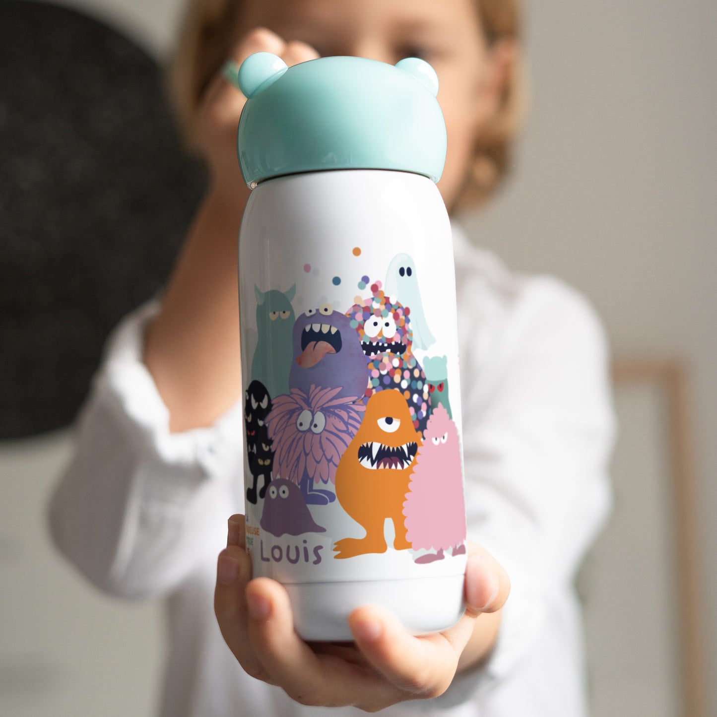 Gourde enfant Bleue, 32 cl The cool monster club photo N° 2