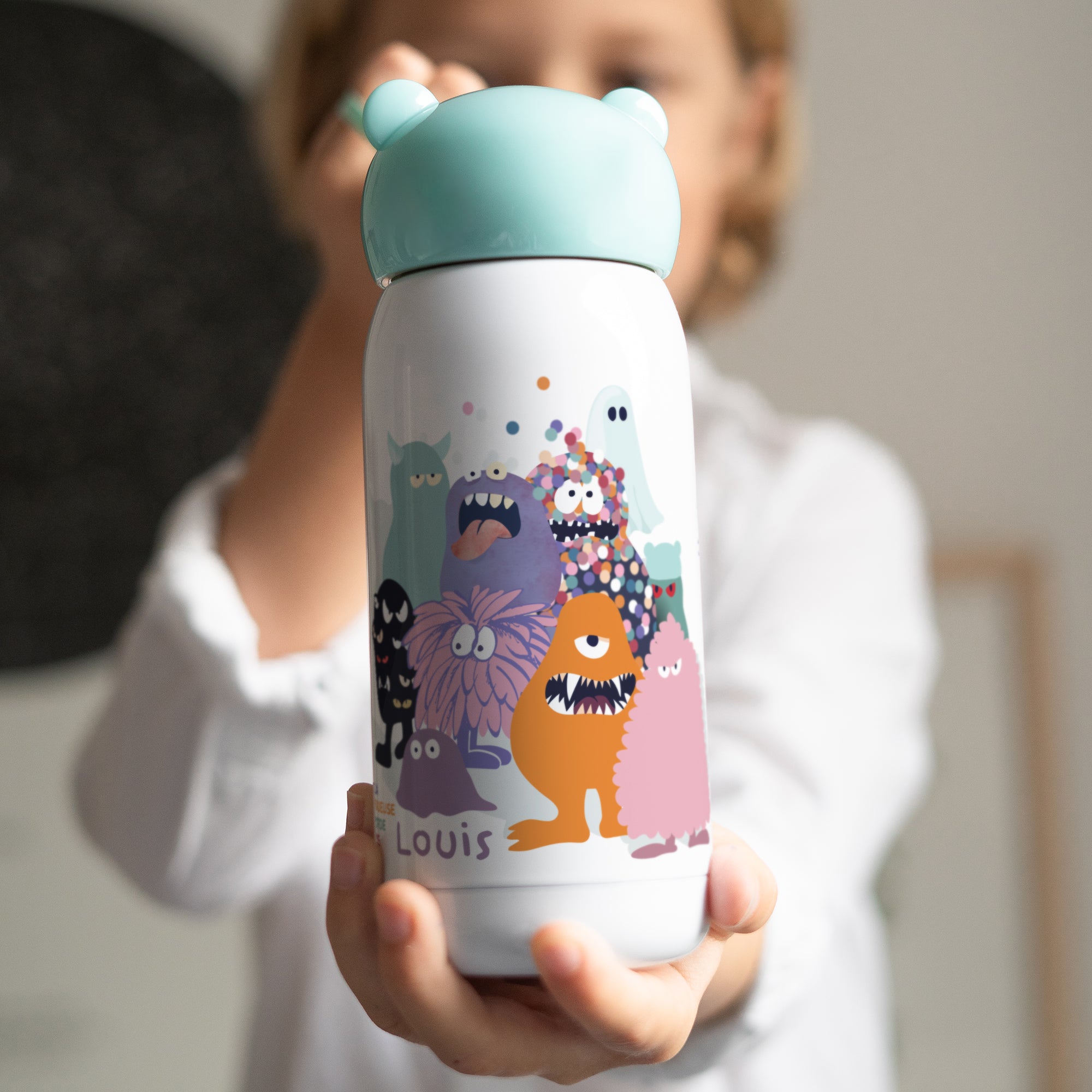 Gourde enfant Bleue, 32 cl The cool monster club photo N° 2