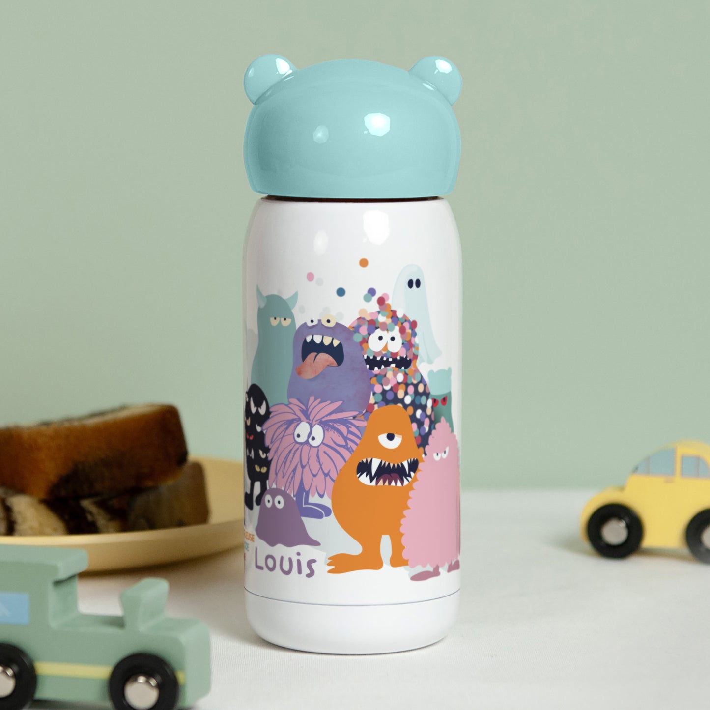 Gourde enfant Bleue, 32 cl The cool monster club photo N° 3