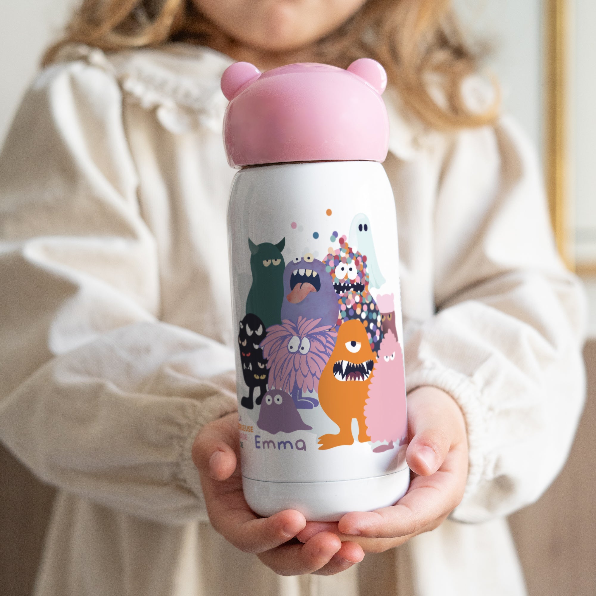 Gourde enfant Rose, 32 cl The cool monster club photo N° 1
