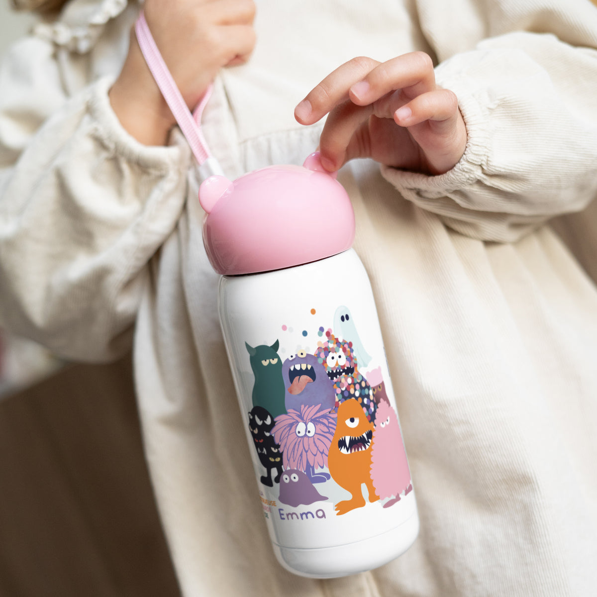 Gourde enfant Rose, 32 cl The cool monster club photo N° 2