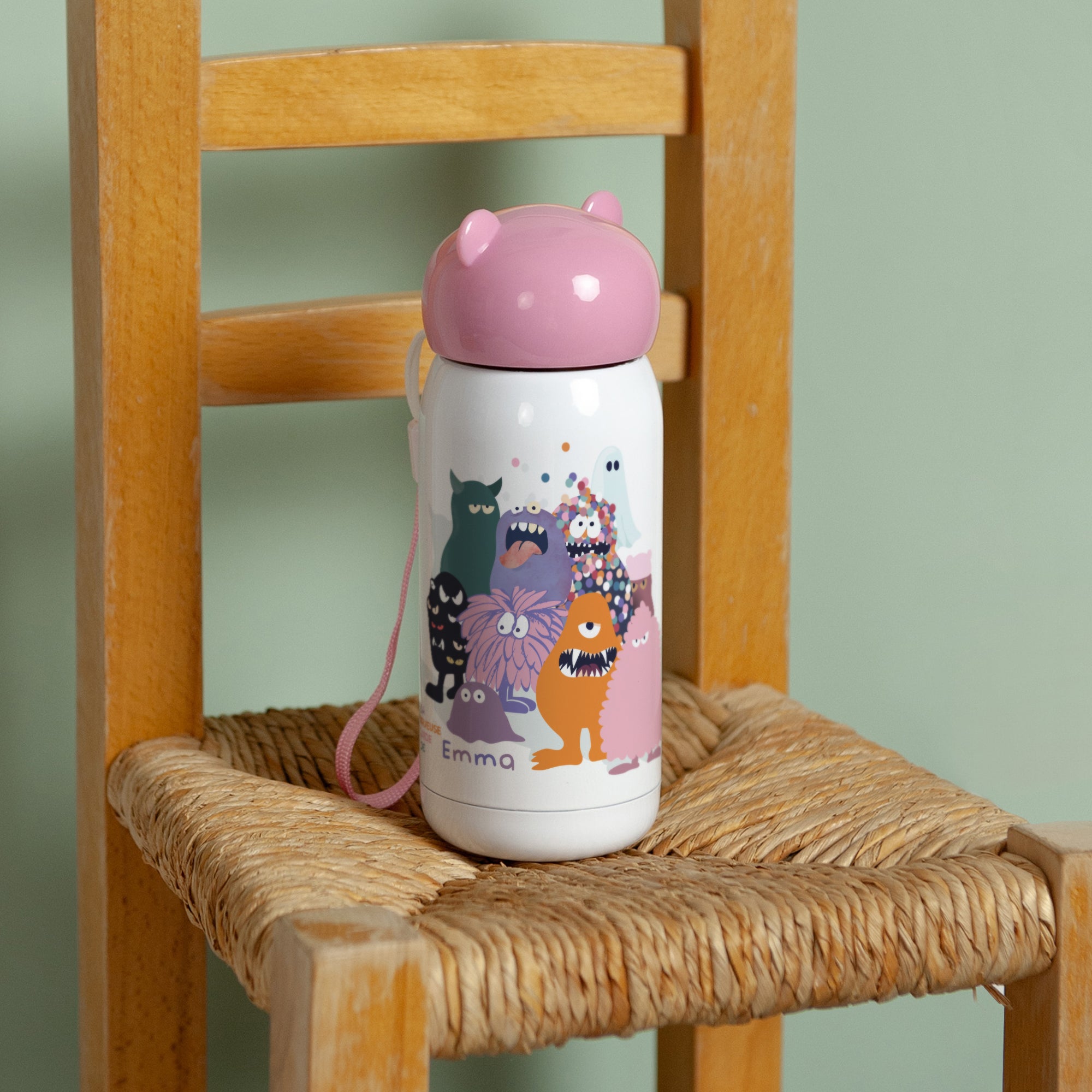 Gourde enfant Rose, 32 cl The cool monster club photo N° 3
