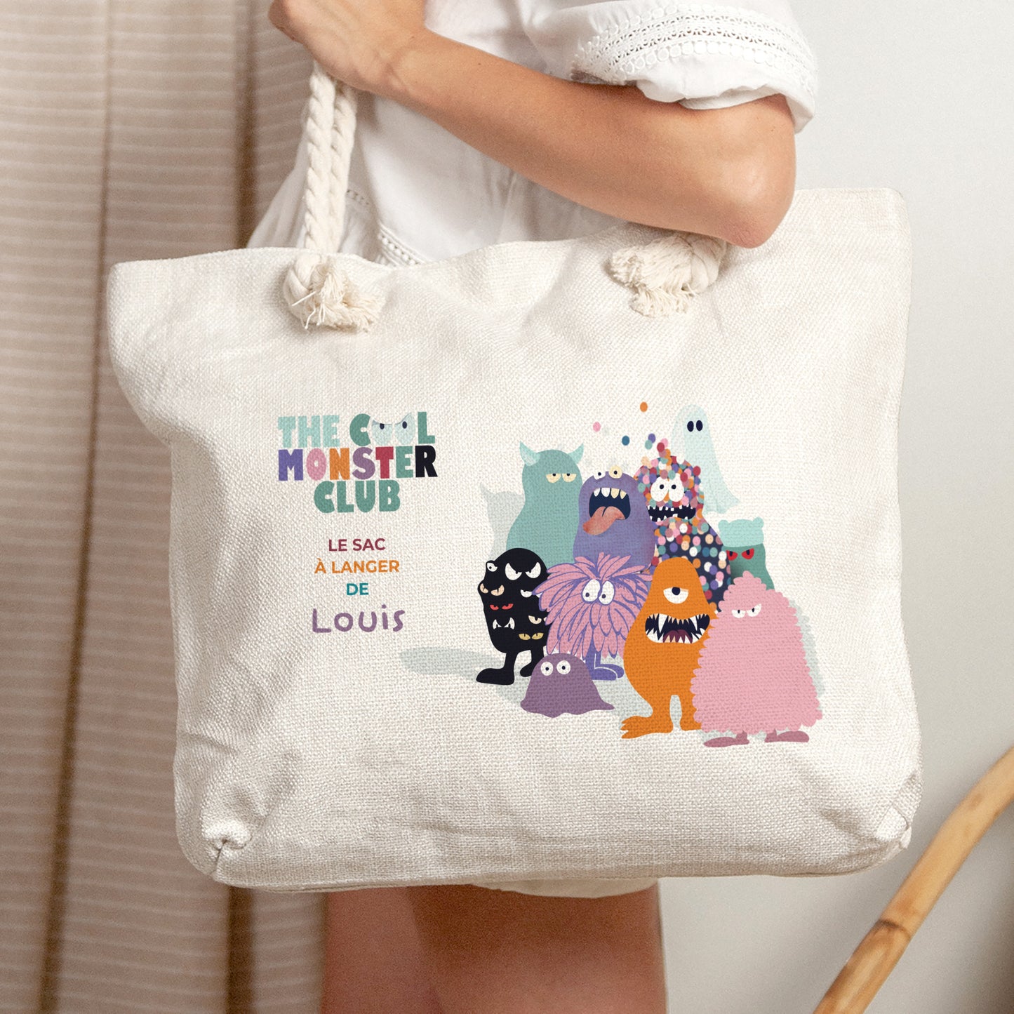 Sac cabas Anse en corde The cool monster club photo N° 2