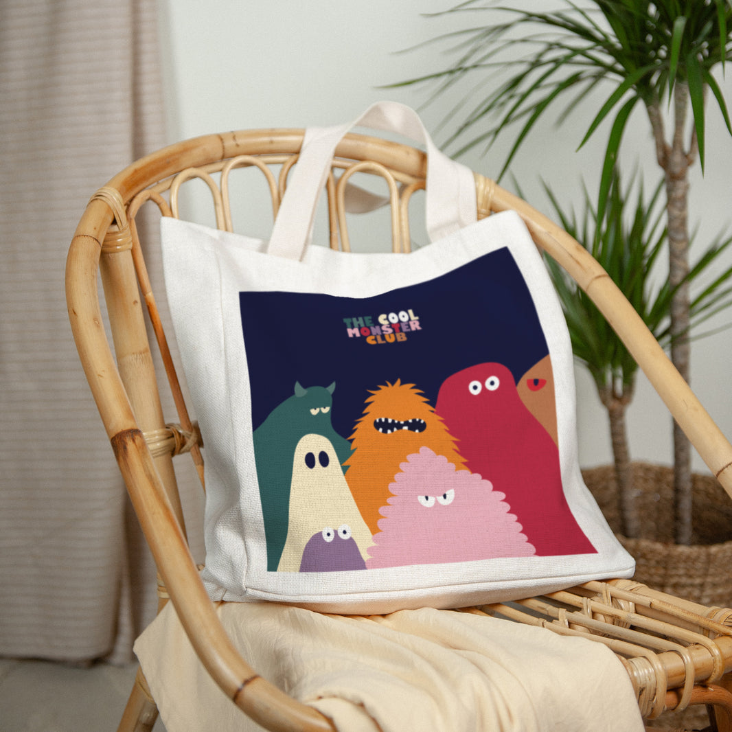 Tote bag Objets Anse en toile The cool monster club photo N° 2