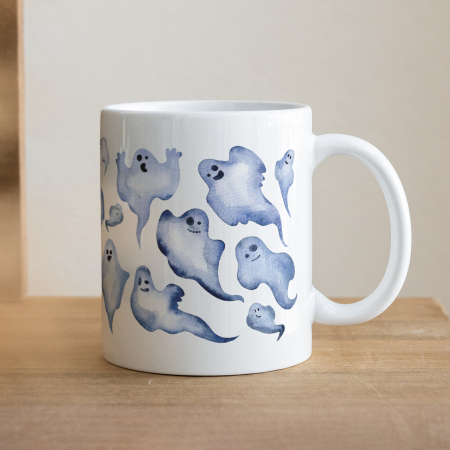 Mug Objets Blanc Fantôme bleu photo