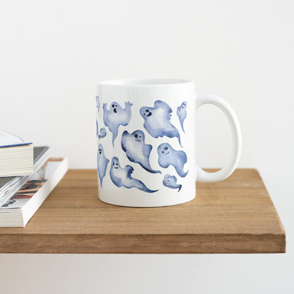 Mug Objets Blanc Fantôme bleu photo N° 4