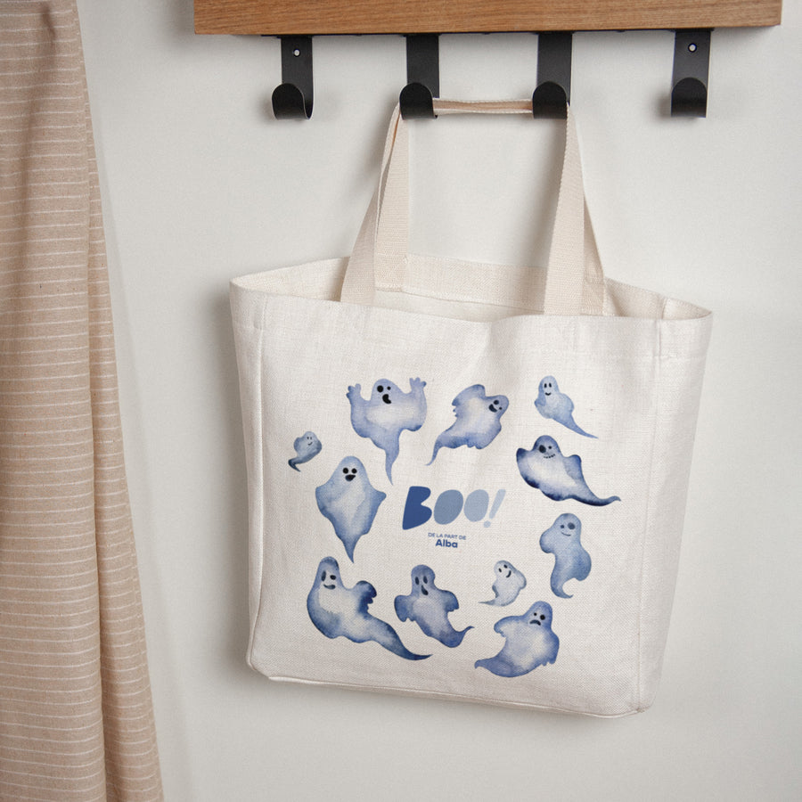 Tote bag Objets Anse en toile Fantôme bleu photo