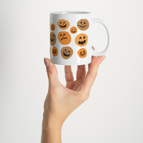 Mug Objets Blanc Citrouilles