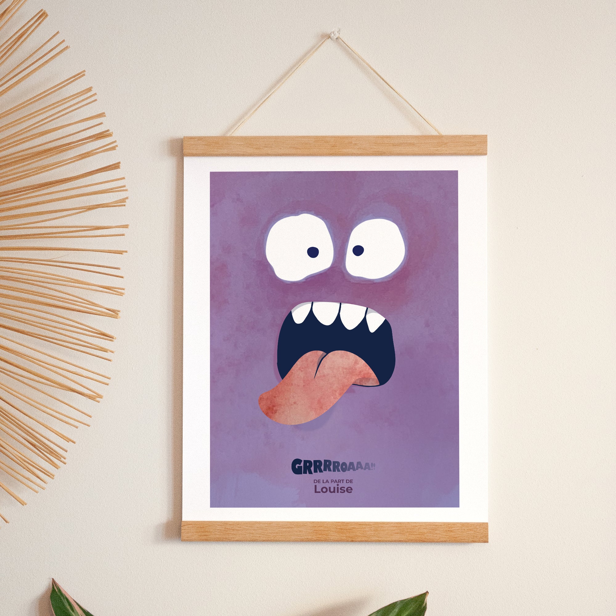 Affiche Portrait 30 x 40 cm Monstre violet photo N° 1