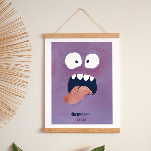 Affiche Portrait 30 x 40 cm Monstre violet photo