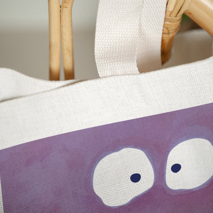 Tote bag Objets Anse en toile Monstre violet photo N° 3