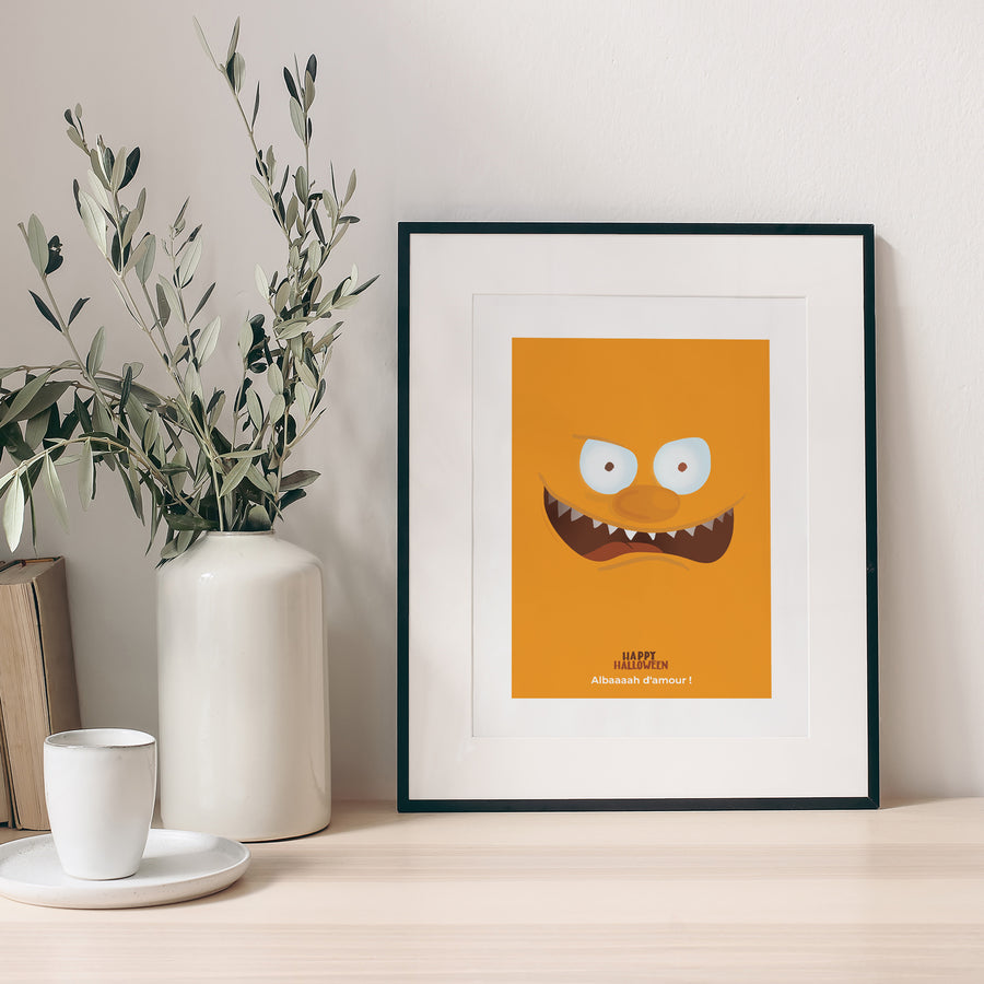 Affiche Objets Portrait Monstre orange photo
