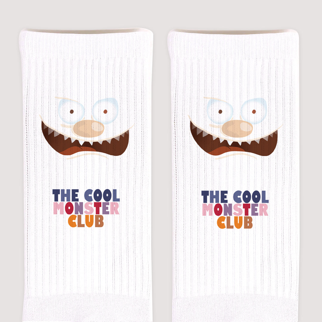 Chaussettes enfant Blanches Monstre orange photo N° 3