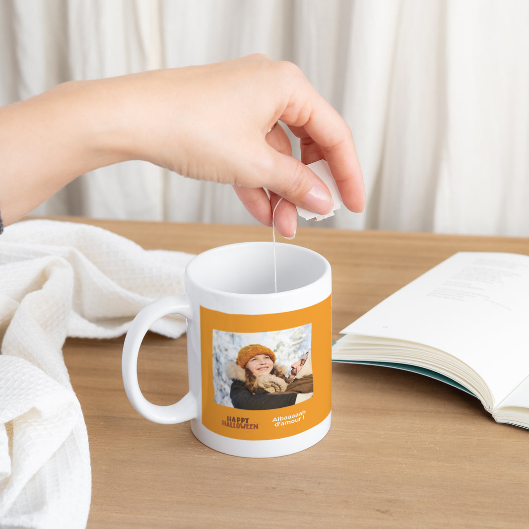 Mug Objets Blanc Monstre orange photo N° 3