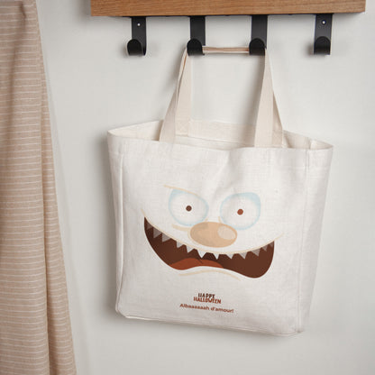 Tote bag Objets Anse en toile Monstre orange photo N° 1