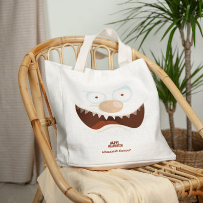 Tote bag Objets Anse en toile Monstre orange photo N° 2