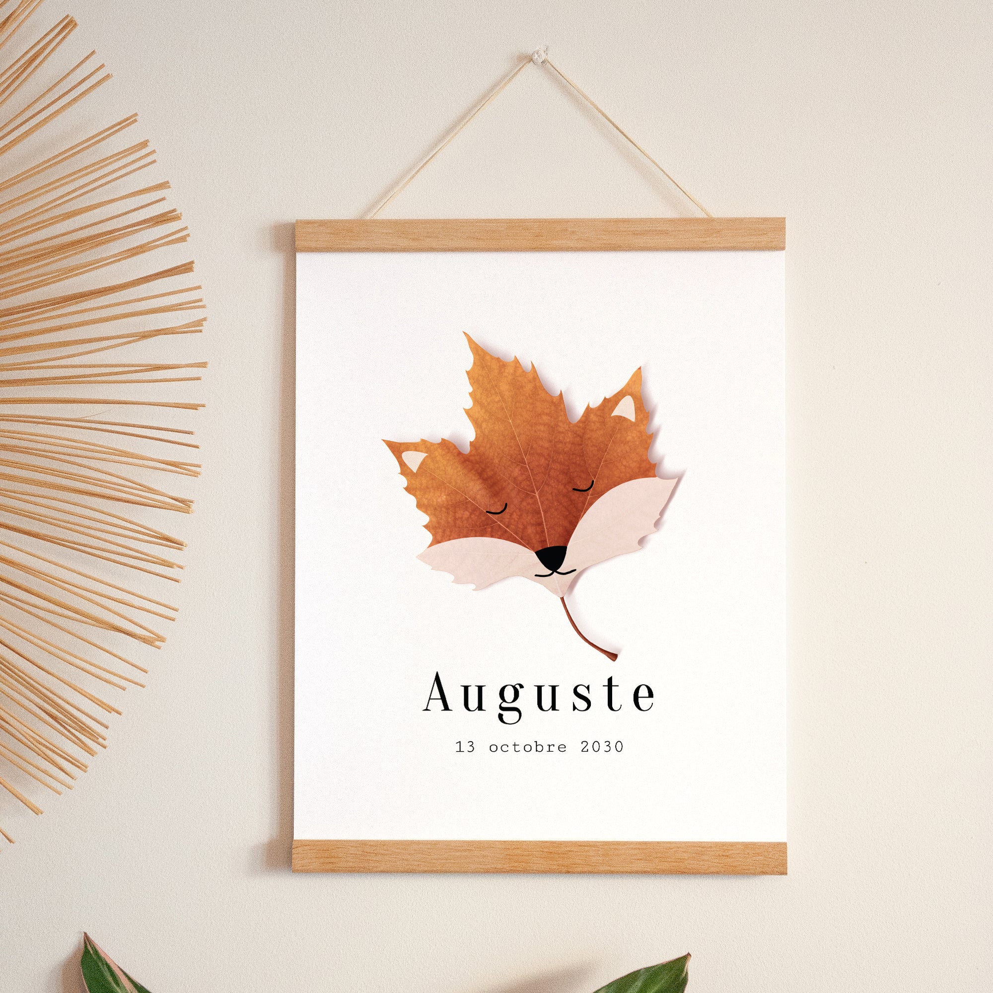 Affiche Naissance Portrait 30 x 40 cm Red Fox photo N° 1