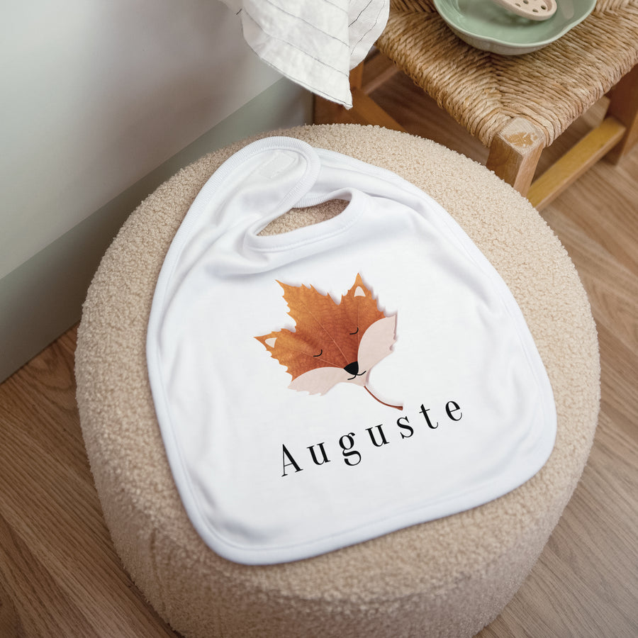 Bavoir Naissance Tissu Red Fox photo