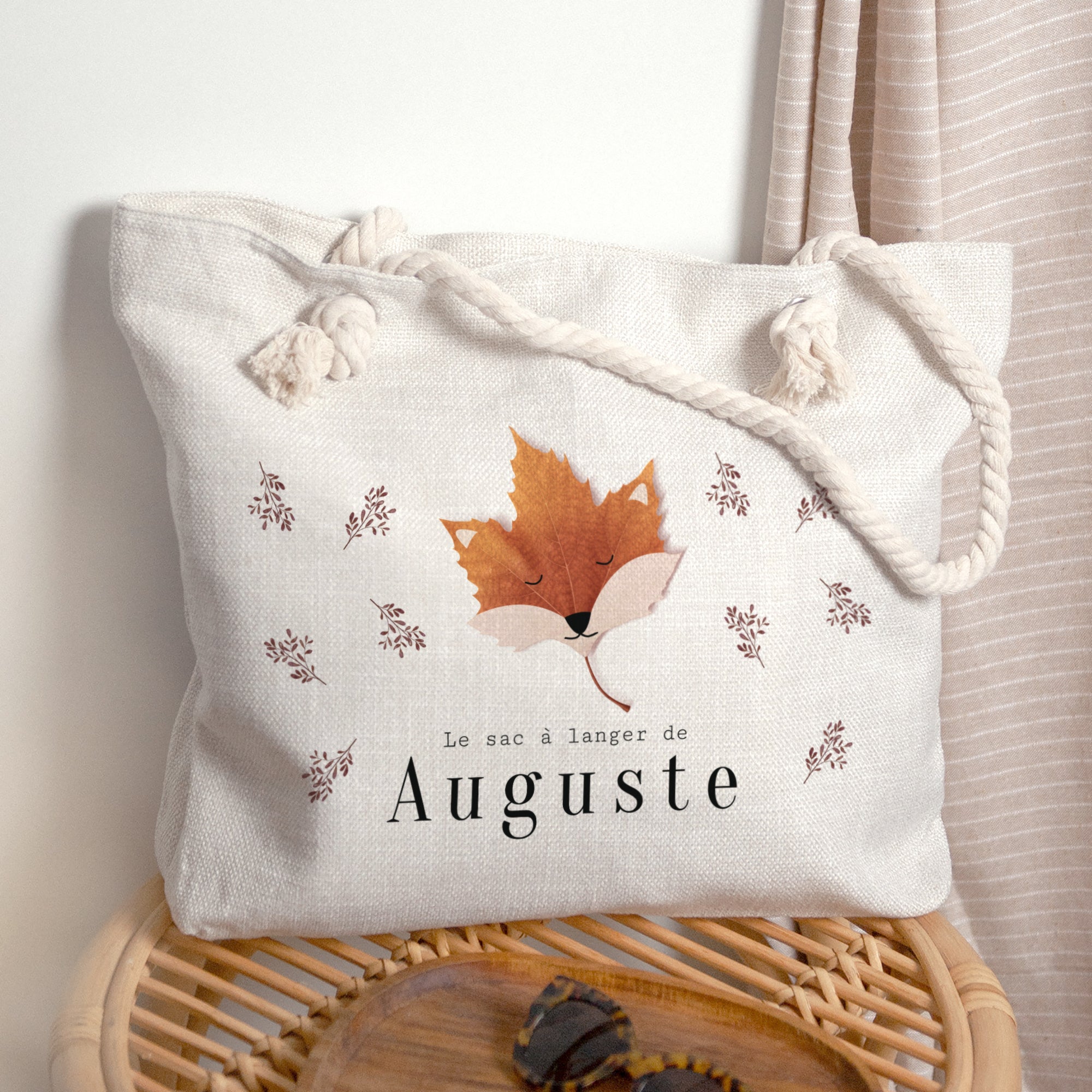 Sac cabas Naissance Anse en corde Red Fox photo N° 1